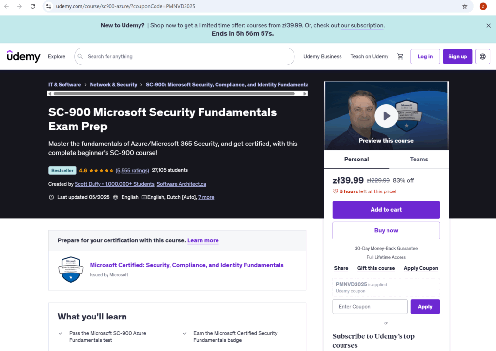 SC-900 Scott Duffy Udemy
