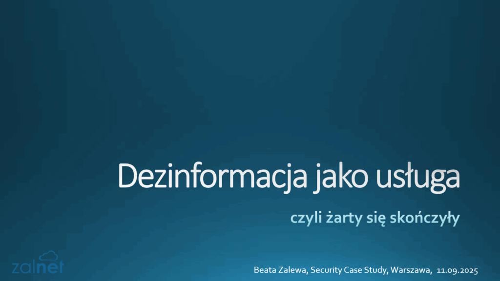 Dezinformacja jako usługa czyli żarty się skończyły