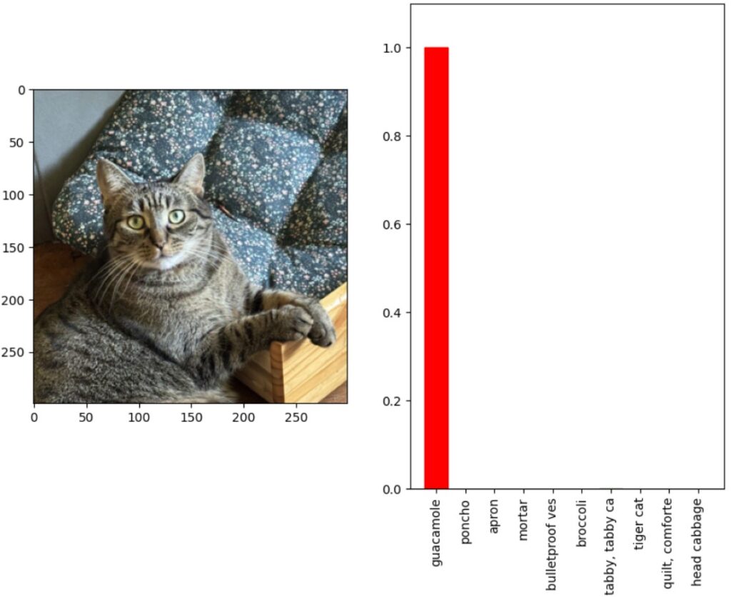 Efekt ataku adwersarialnego