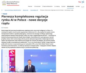 Projekt ustawy o AI