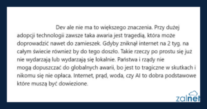 Iluzja cyfrowego bezpieczeństwa: Dlaczego rządy bez naszego wsparcia nie zapobiegną awariom? - ZALNET