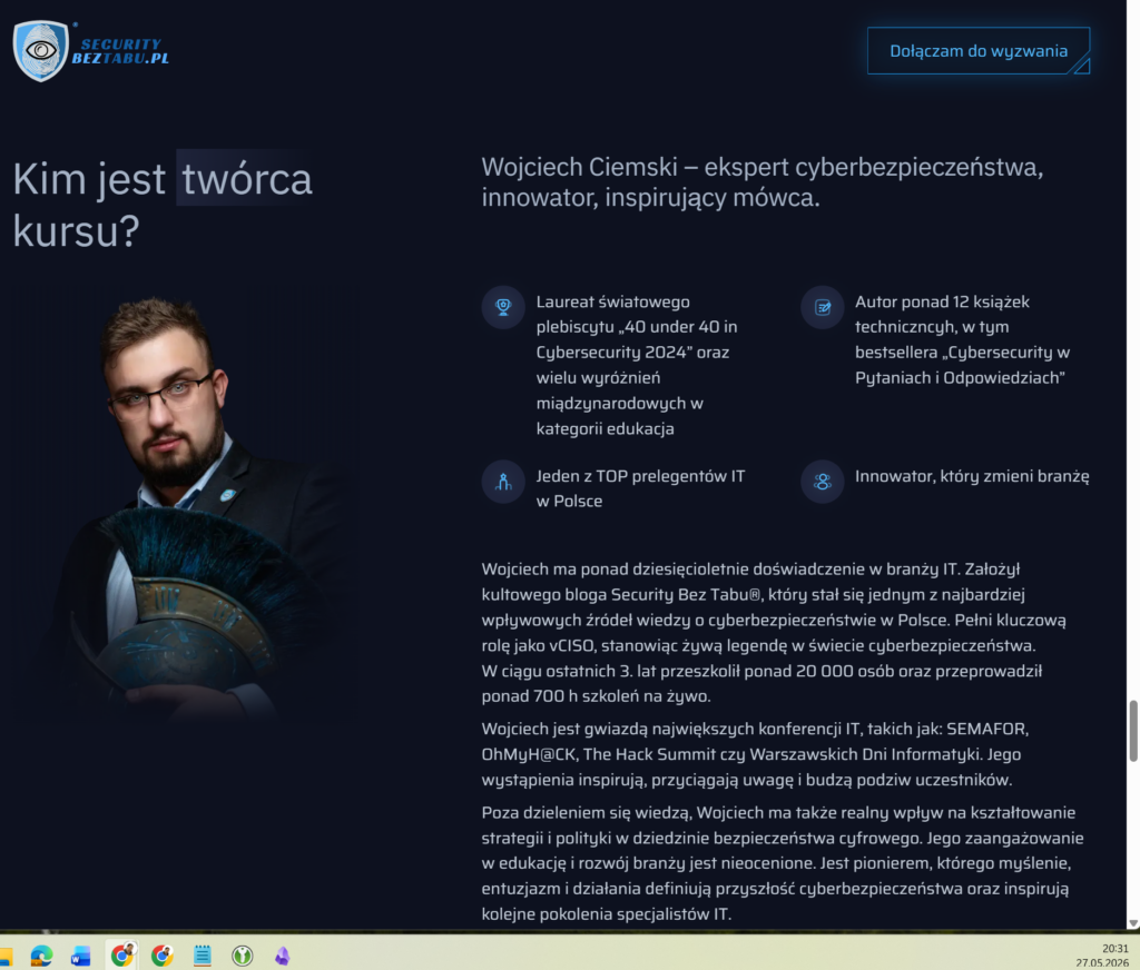 Kim jest twórca wyzwania