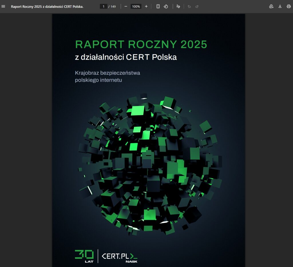 Raport Roczny 2025 z działalności CERT Polska