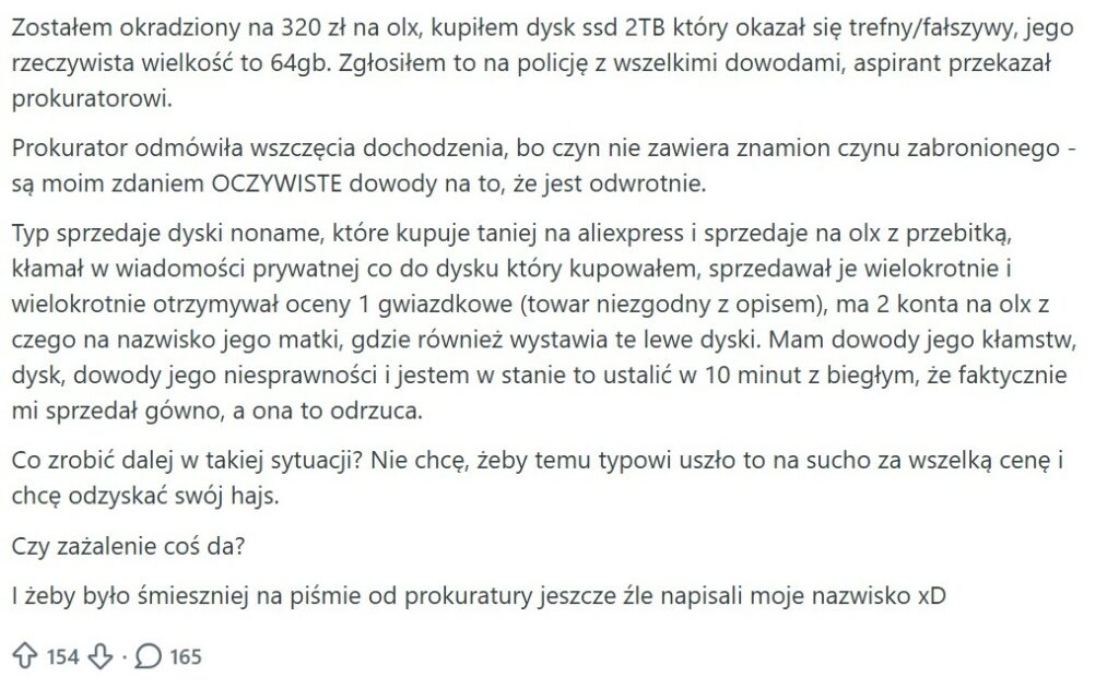 Przykład Victim blaming