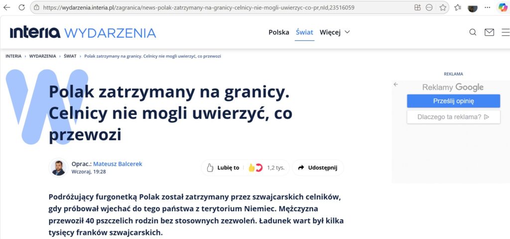 Celnicy nie mogli uwierzyć, że Polak przewozi pszczoły, 18.07.2026