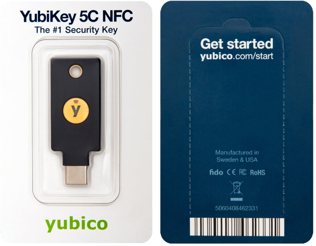 Klucz Yubikey 5C NFC, pomoc w dbaniu o bezpieczeństwo w internecie