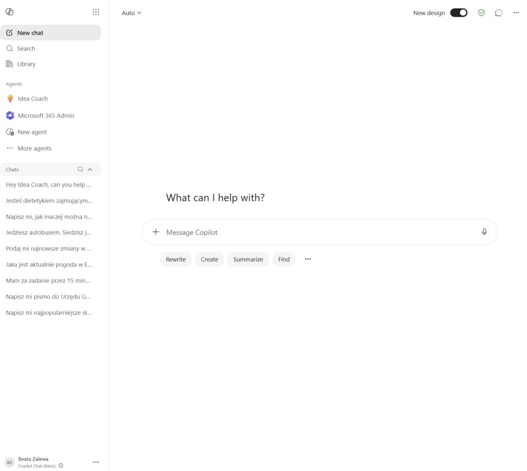 Microsoft 365 Copilot Chat, dostęp 27.07.2026
