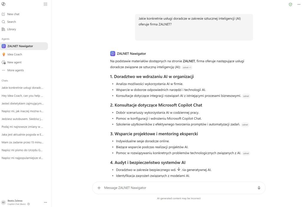 Testowanie agenta, dostęp 27.07.2026