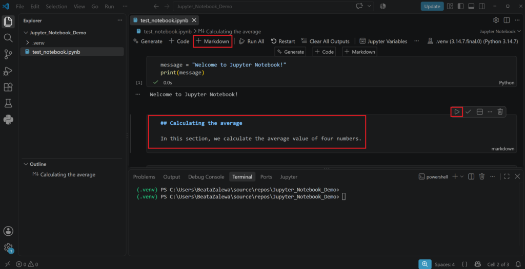 (EN) Adding comments in Jupyter Notebook
