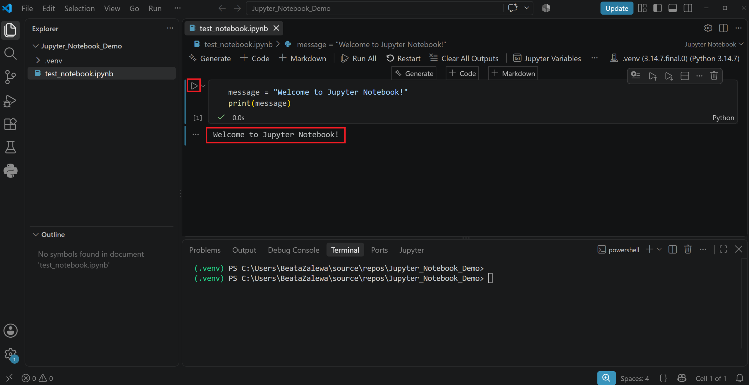 (EN) Running Jupyter Notebook in VS Code