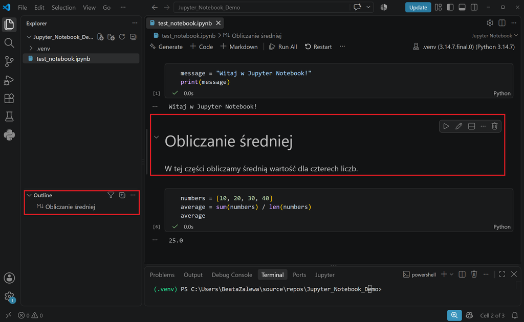 (PL) Nagłówki w Jupyter Notebook/(EN) Headers in Jupyter Notebook