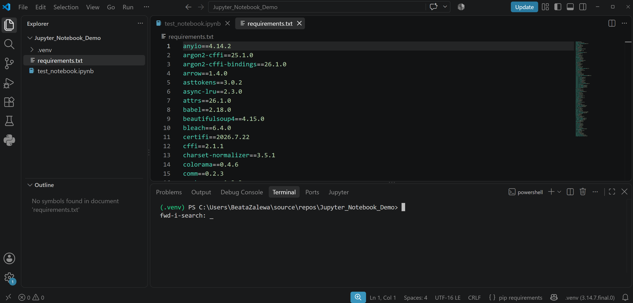 (PL) Tworzenie pliku requirements.txt/(EN) Creating requirements.txt file