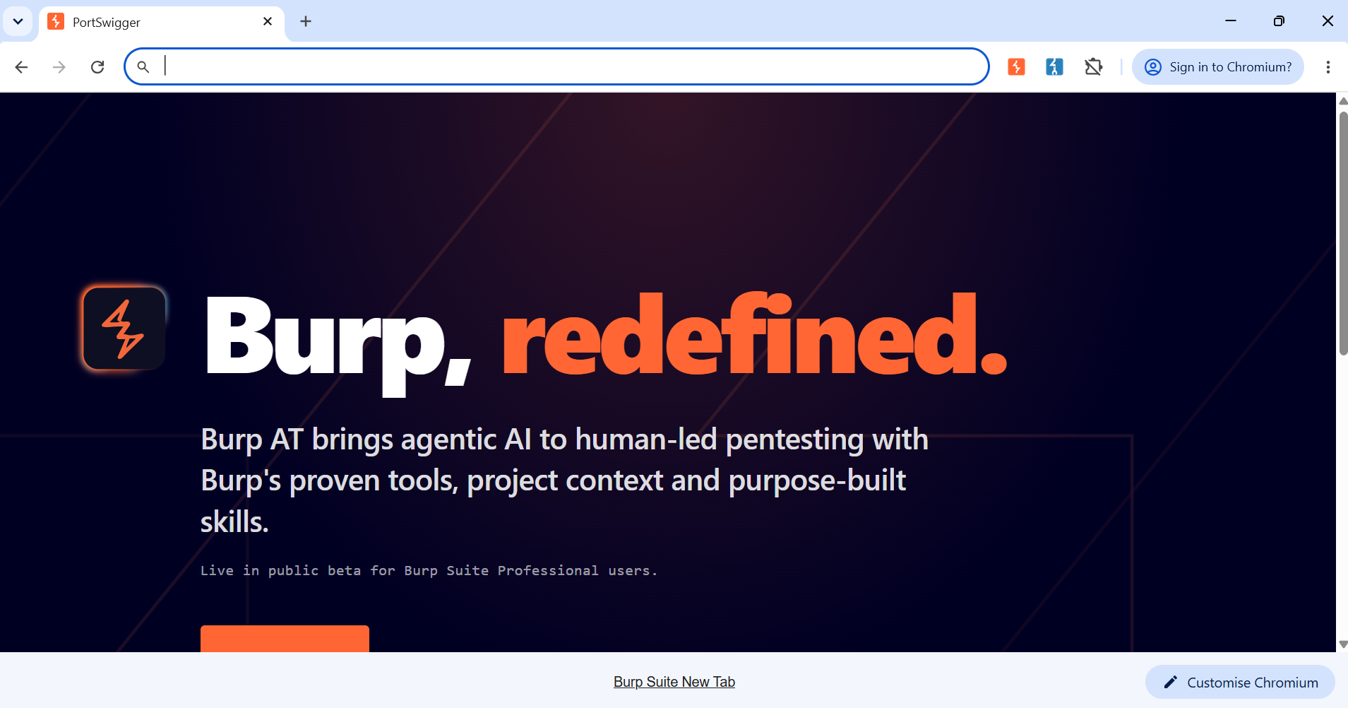 Separate browser window appeared