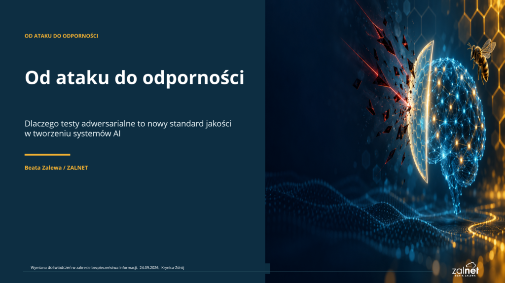 Od ataku do odporności - slajd z prezentacji