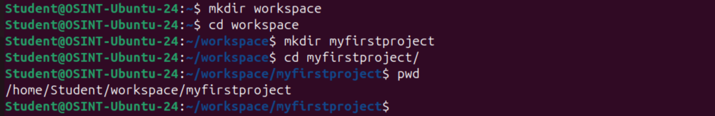 Utworzenie folderu dla projektu