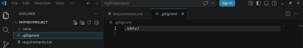 Zawartość pliku .gitignore